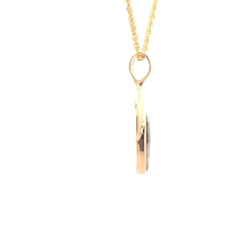 Gold Quartz Marquise Style Oval Pendant PN786QX - Image 3