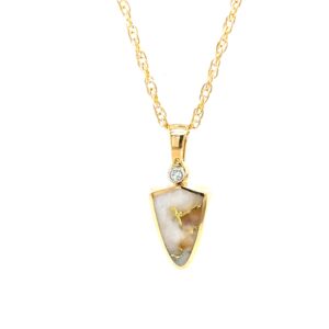 Gold Quartz Pendant FF133G2