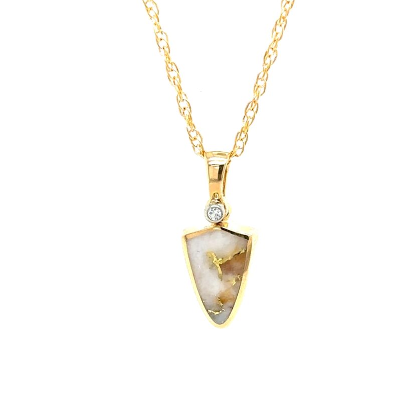 Gold Quartz Pendant FF133G2