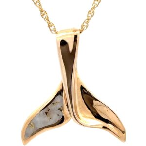 Inlaid Gold Quarz Whale Tail FF561G2