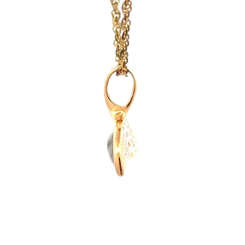 Inlaid Gold Quartz Whale Tail PWT45Q - Image 4