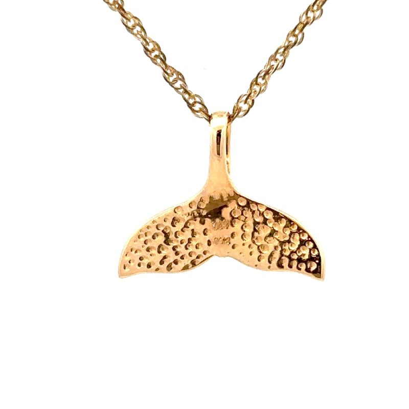 Inlaid Gold Quartz Whale Tail PWT45Q - Image 3