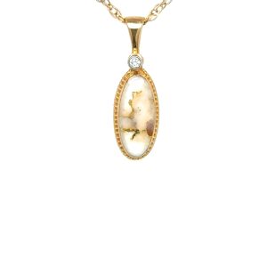 Oval Gold Quartz Pendant X400G2