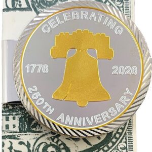 Money Clip with 1 oz. 250th Anniversary Medallion - Reverse