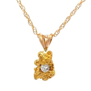 Gold Nugget With Diamond 078038