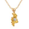Gold Nugget With Diamond Pendant 078039