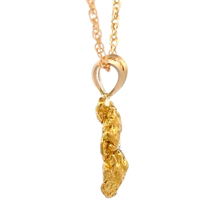 Gold Nugget With Diamond Pendant 078039 - Image 4
