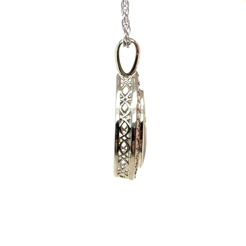 Gold Quartz White Gold Pendant 642G2W-2/3 - Image 4