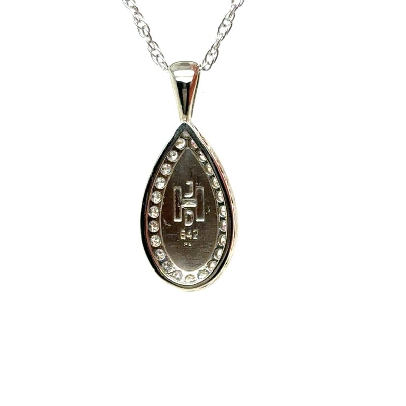 Gold Quartz White Gold Pendant 642G2W-2/3 - Image 3