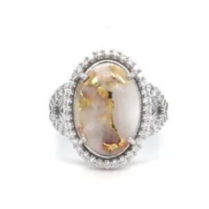 Diamond & Gold Quartz Ladies Ring 65vs1-2GI