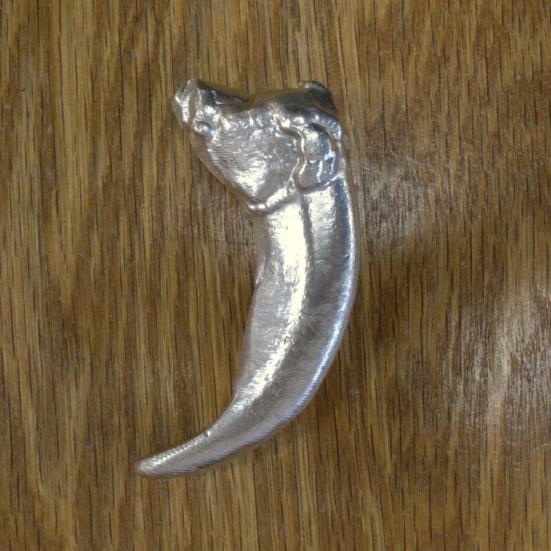 Pure Silver Grizzly Bear Claw - Large