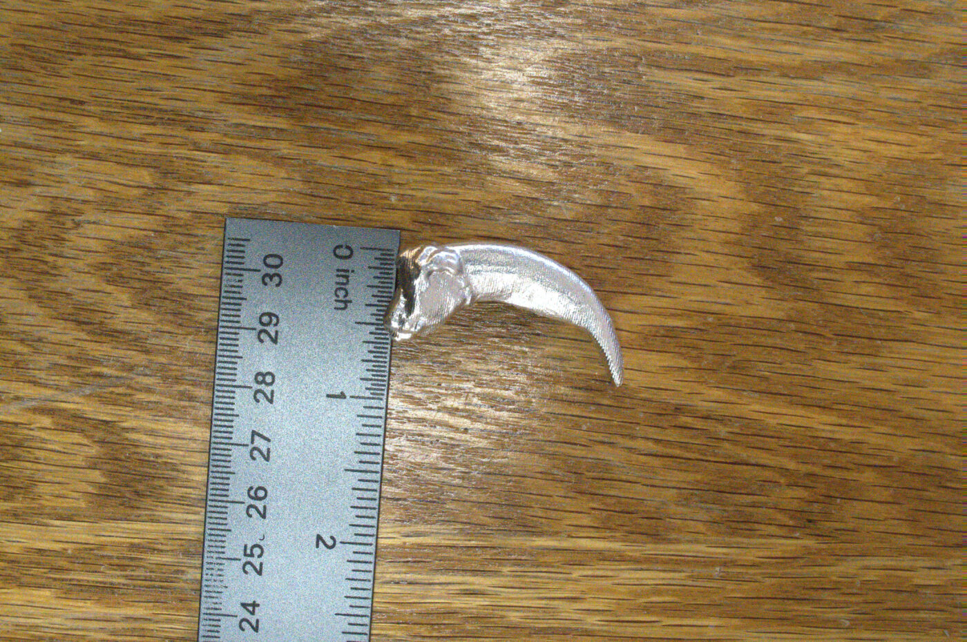 Pure Silver Grizzly Bear Claw - Small - Image 2