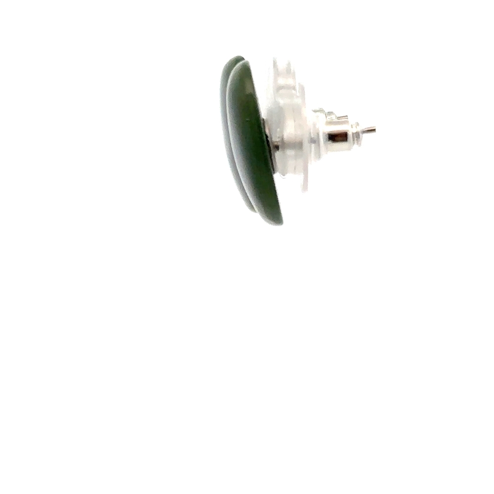 Jade Stud Earrings E10J - Image 2