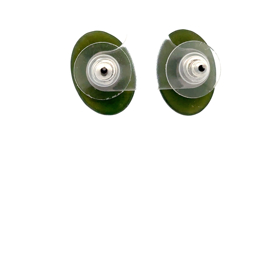Jade Stud Earrings E10J - Image 4