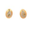 Oval Gold Quartz Stud Earrings E260G2