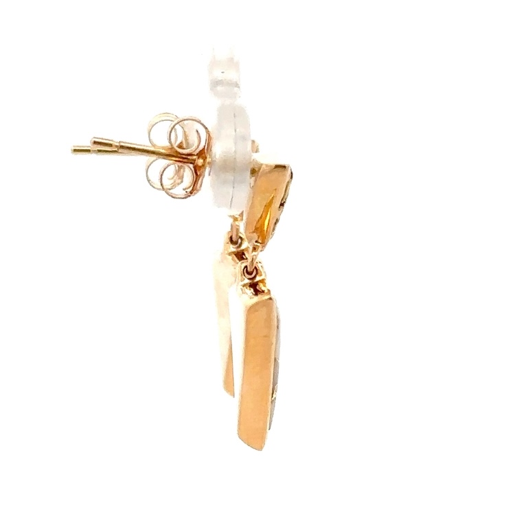 Gold Quartz & Gold Nugget Earrings E3347-GN - Image 4