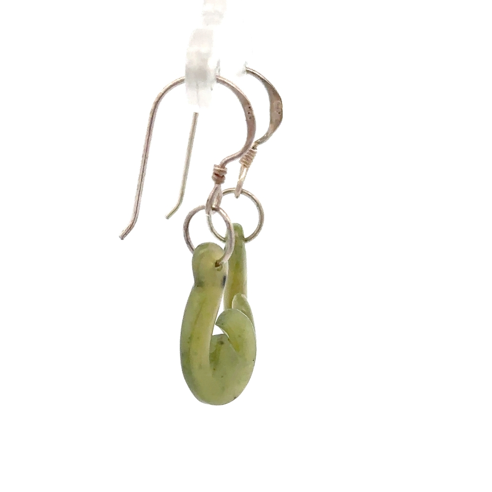 Jade Dangling Earrings E45Z - Image 4