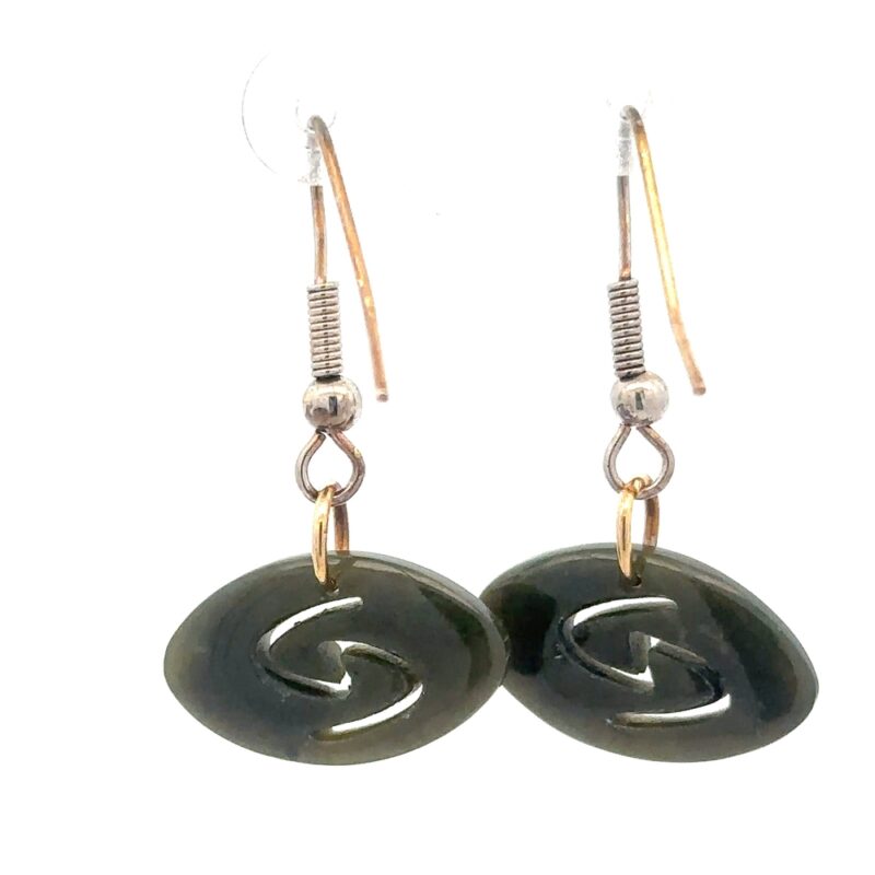 Jade Dangling Earrings E51X - Image 3