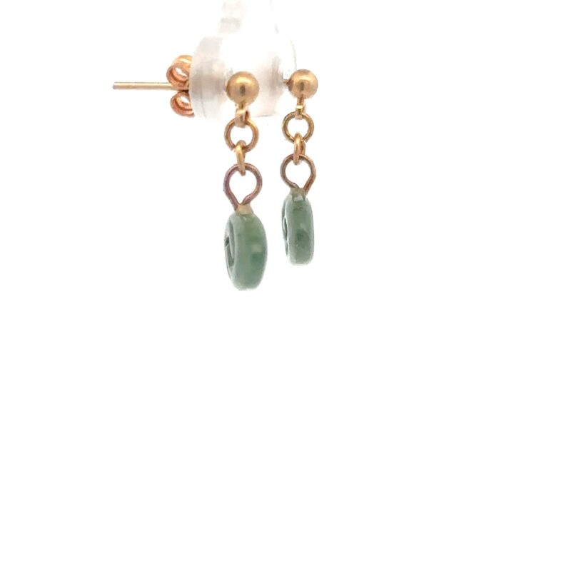 Jade Spiral Dangling Earrings E51Z - Image 4