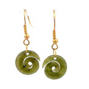 Jade Spiral Dangling Earrings EFH4X