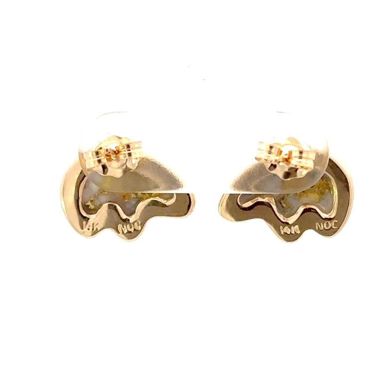 Gold Quartz Bear Post Earrings EBR1MHQ - Image 3