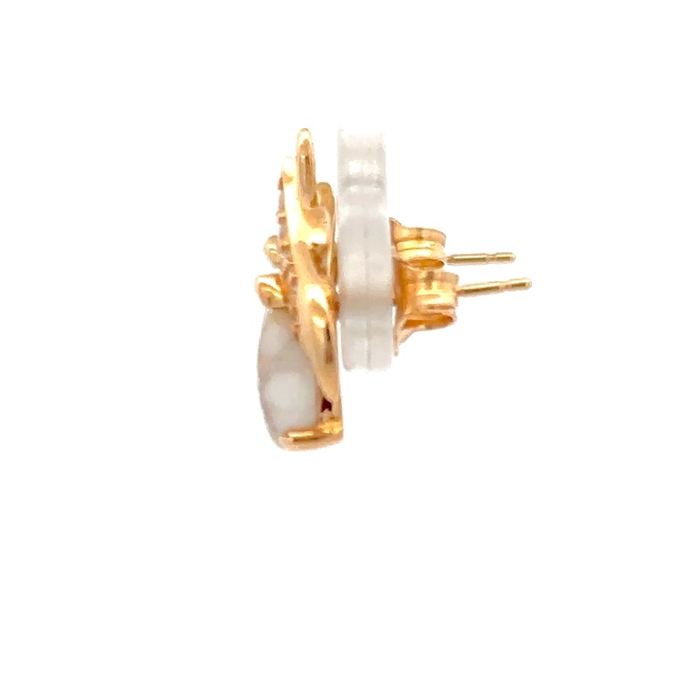 Gold Quartz & Diamond Ladies Earrings EN792SDQ - Image 2