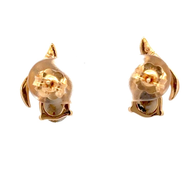 Gold Quartz & Diamond Ladies Earrings EN792SDQ - Image 3