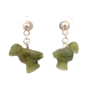 Jade Puffin Dangling Earrings EPFX