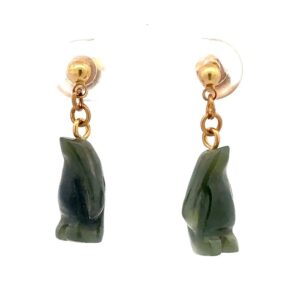 Jade Penguin Dangling Earrings EPGX