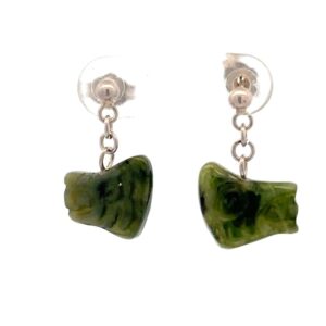 Totemic Jade Wold Dangling Earrings ERAX