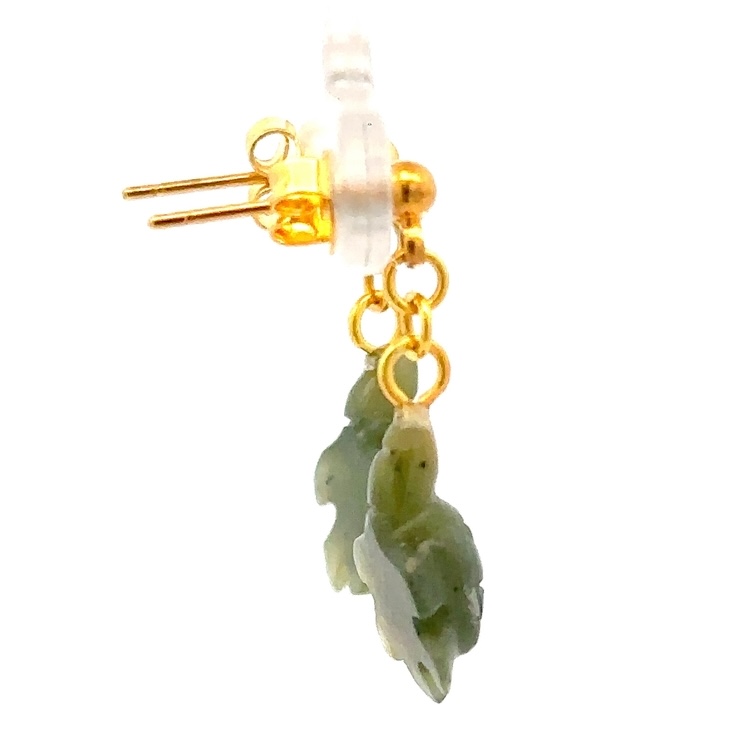 Jade Turtle Dangling Earrings ETX - Image 4
