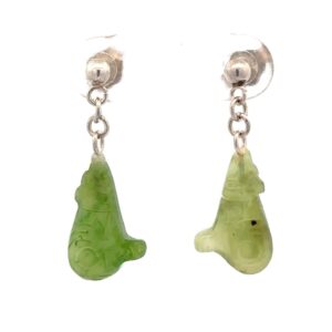 Totemic Jade Wolf Earrings EWFX