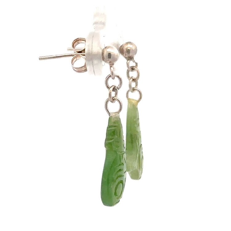 Totemic Jade Wolf Earrings EWFX - Image 4