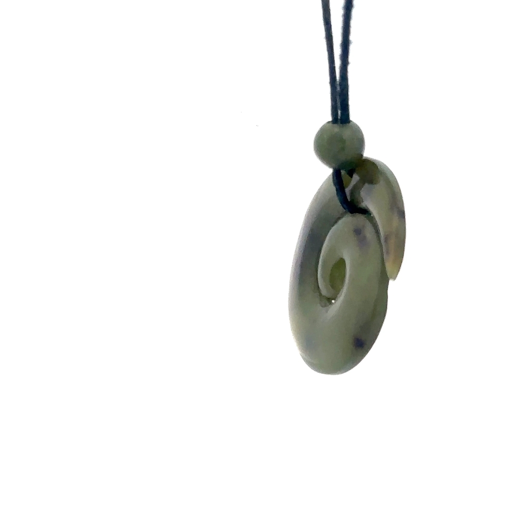 Jade Spiral Cord Necklace FH4Y - Image 4