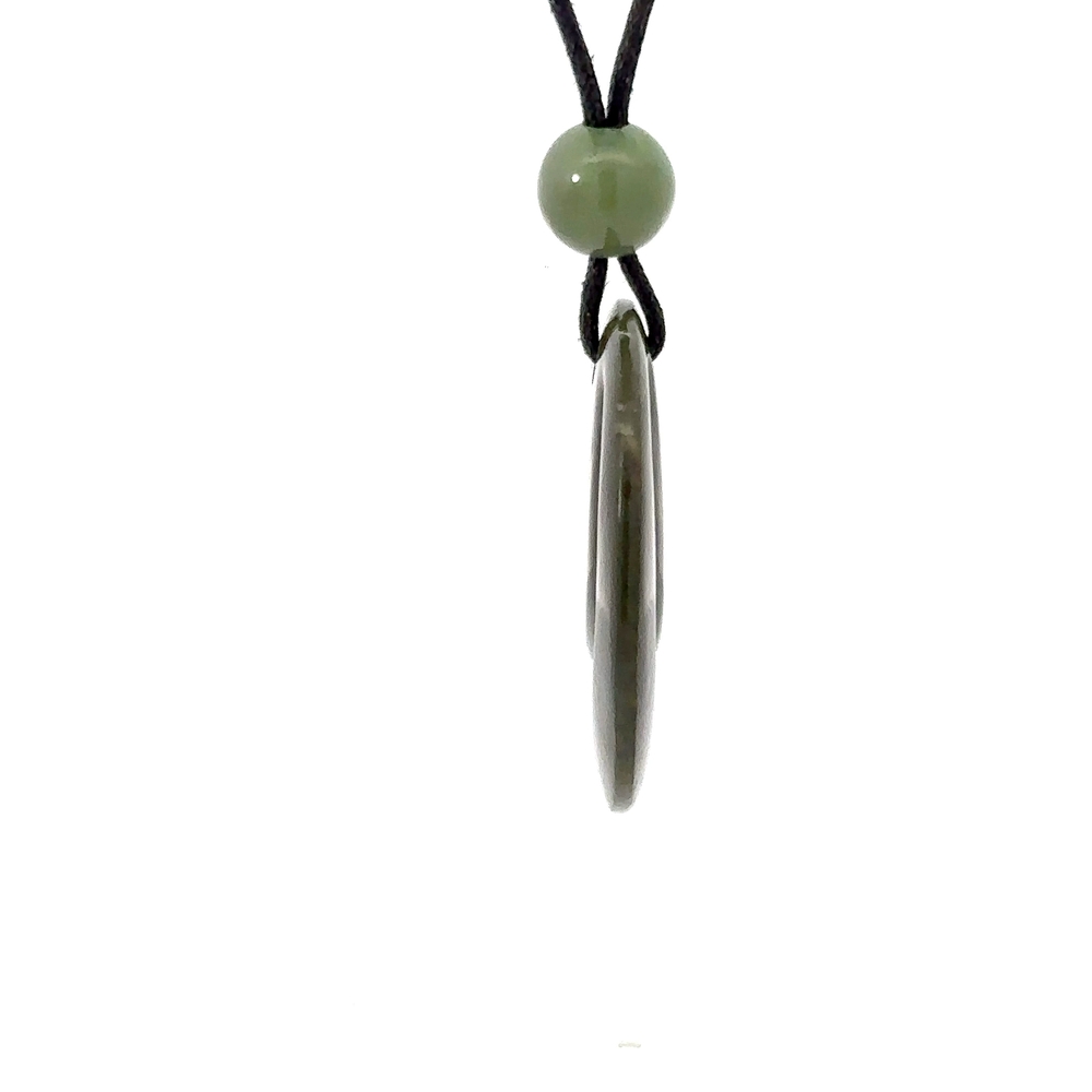 Spiraling Jade Cord Necklace FH7B - Image 4