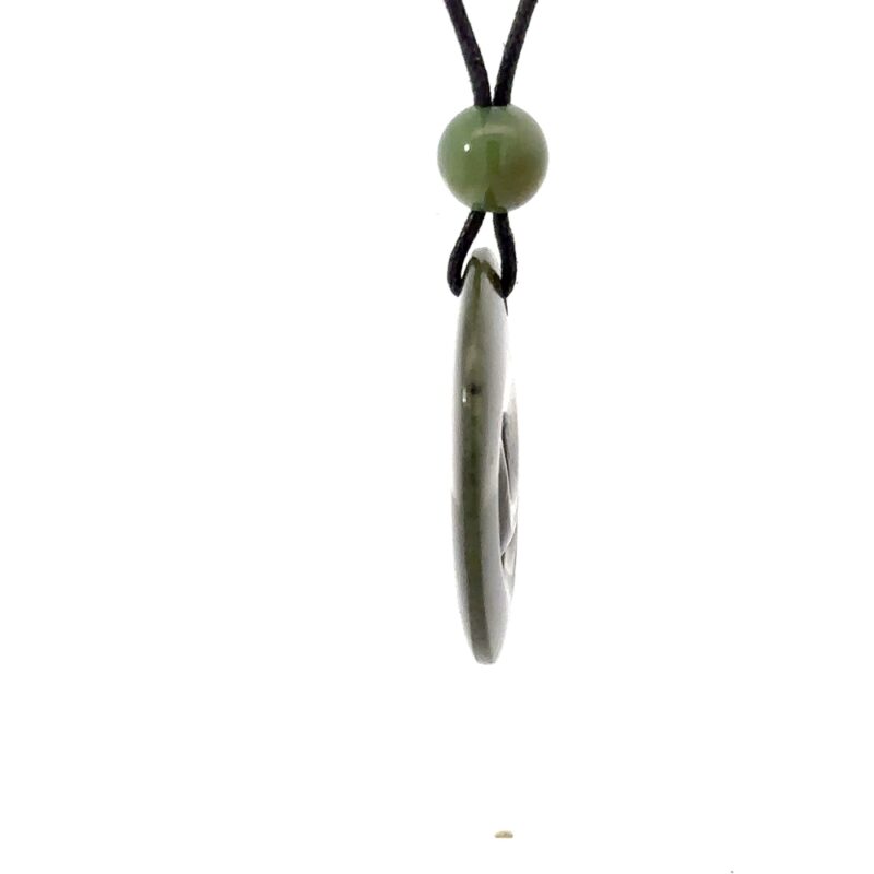 Spiraling Jade Cord Necklace FH7B - Image 3