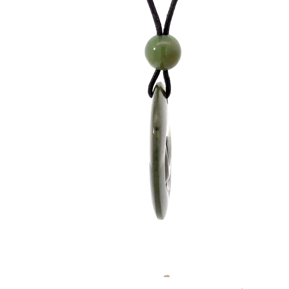 Spiraling Jade Cord Necklace FH7B - Image 3