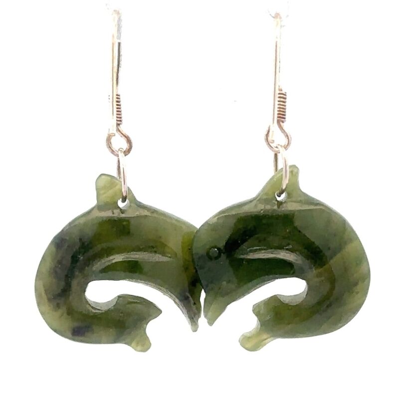 Dolphin Jade Earrings JDOE - Image 3