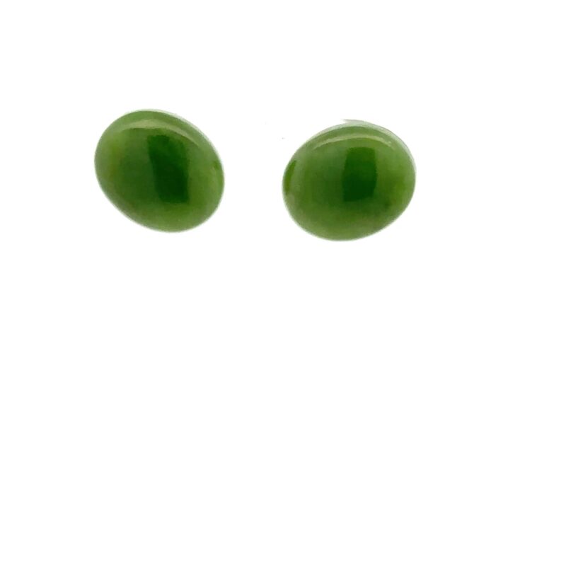 Jade Oval Stud Earrings JES40