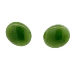 Jade Oval Stud Earrings JES40