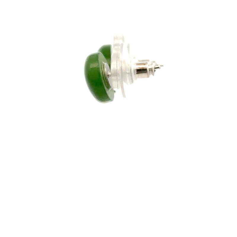 Jade Oval Stud Earrings JES40 - Image 2