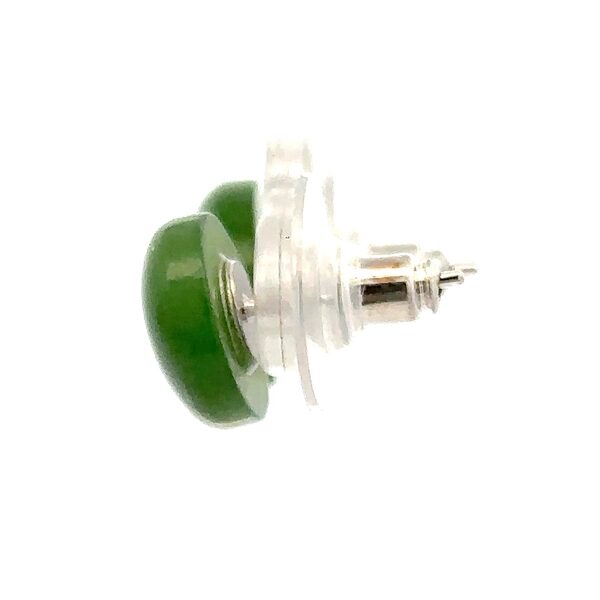 Jade Oval Stud Earrings JES40 - Image 2