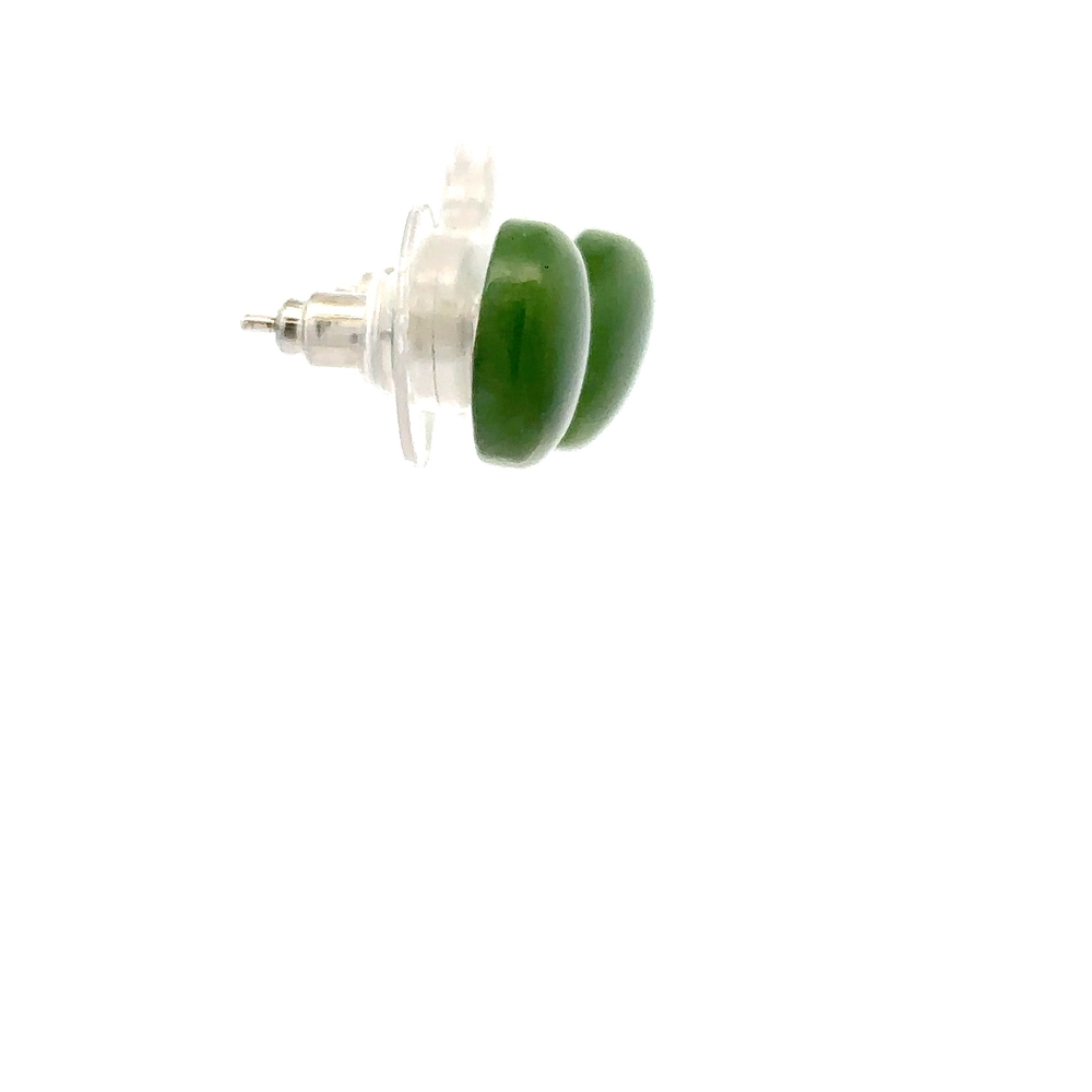 Jade Oval Stud Earrings JES40 - Image 4
