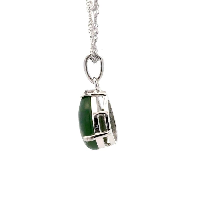 Jade & Sterling Silver Necklace JPS45 - Image 2