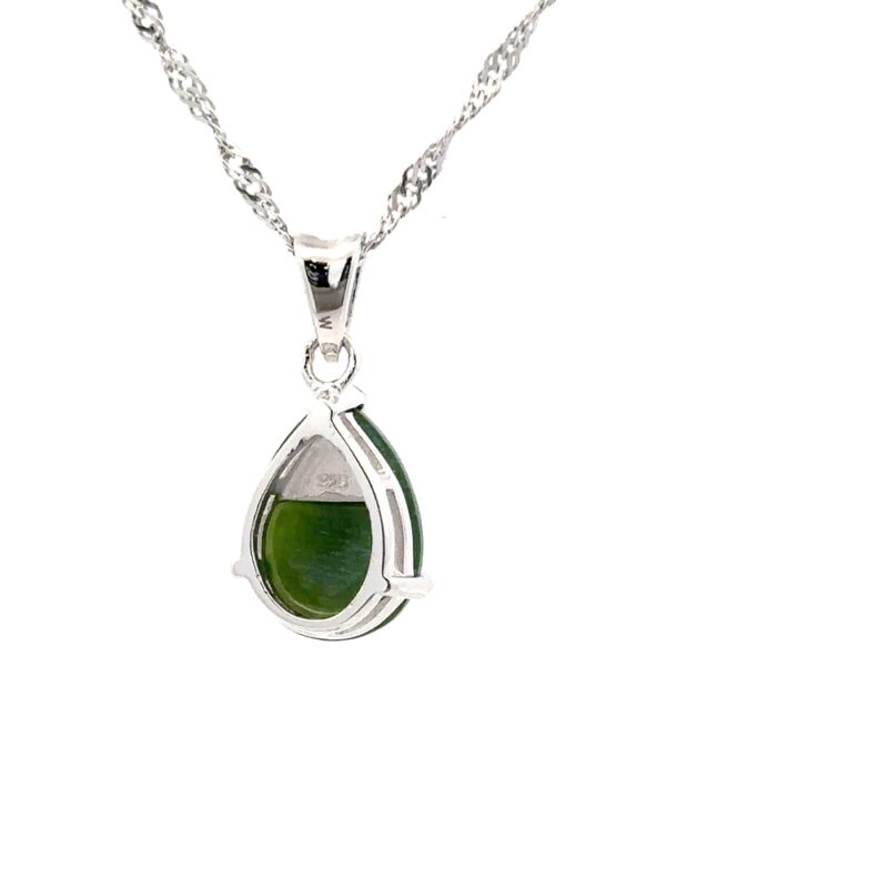 Jade & Sterling Silver Necklace JPS45 - Image 3