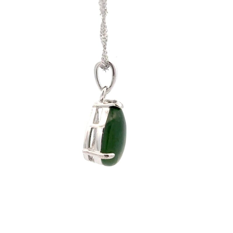 Jade & Sterling Silver Necklace JPS45 - Image 4