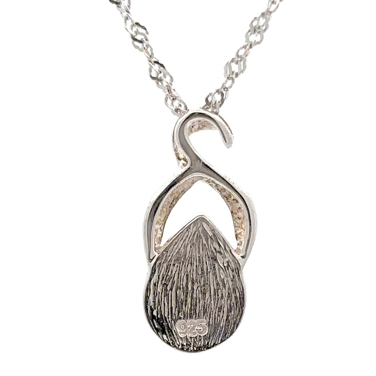 Jade Sterling Silver Necklace JPS62 - Image 3