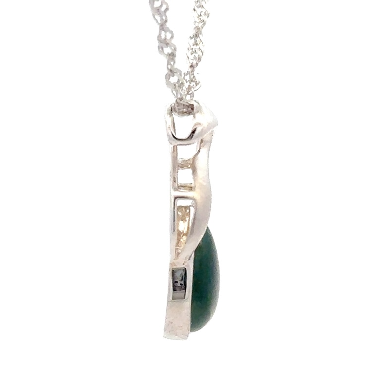 Jade Sterling Silver Necklace JPS62 - Image 4
