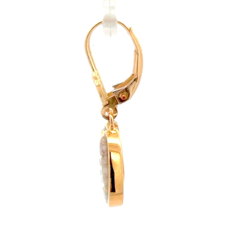 Gold Quartz Lever Back Ladies Earrings ESC106Q/LB - Image 3