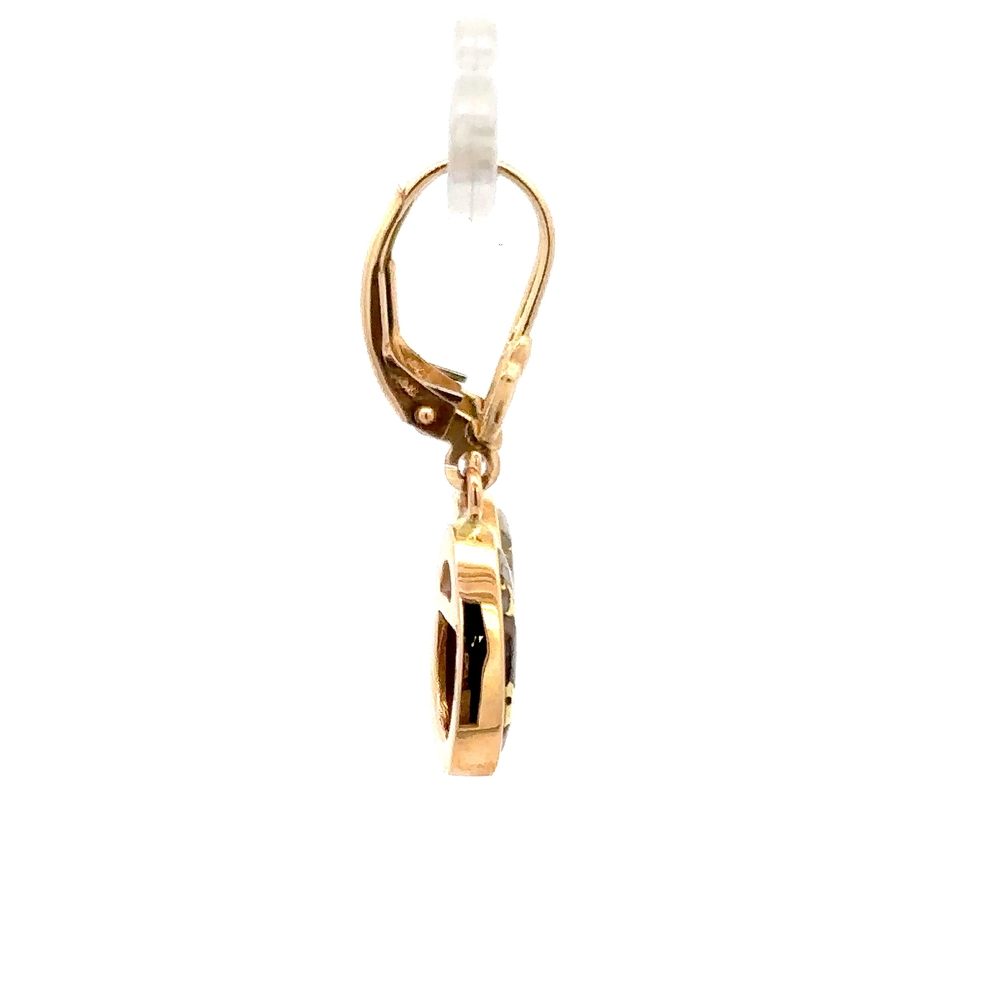 Gold Quartz Lever Back Ladies Earrings ESC106Q/LB - Image 4